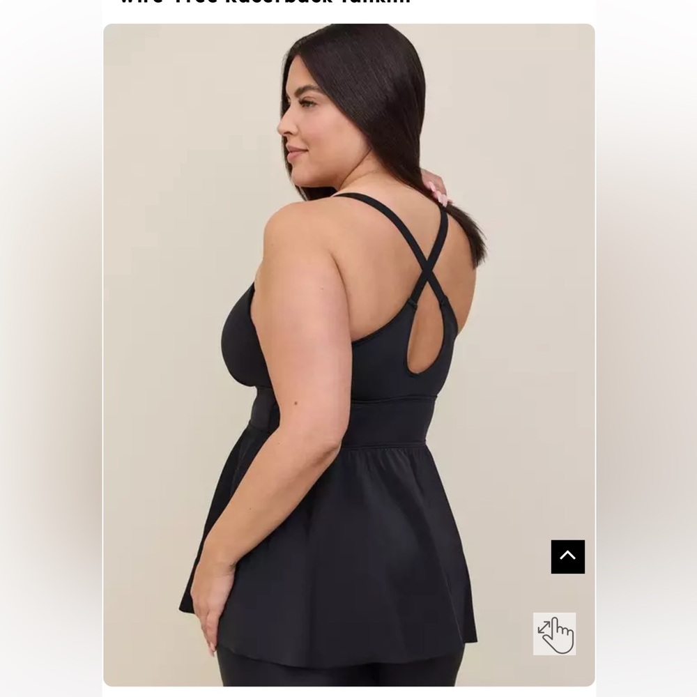 Wire Free Racerback Tankini Torrid Size 6-DD/F - Picture 2 of 6